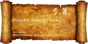 Voszka Maurícia névjegykártya